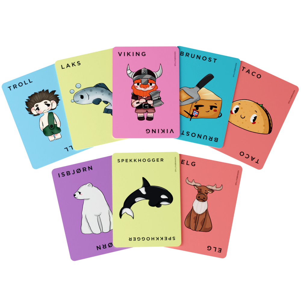 Troll, Laks, Brunost, Viking, Taco